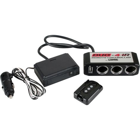 Duo-4, presa corrente tripla, USB, telecomando, 24V (1/3)