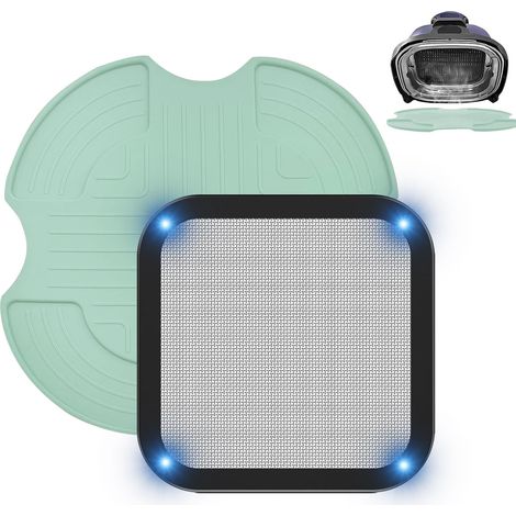 Lot de 2 accessoires Airfryer pour Crispi FN101EU, protection anti-éclaboussures en acier inoxydable + tapis en silicone pour Crispi Airfryer, moule en silicone réutilisable (1/5)