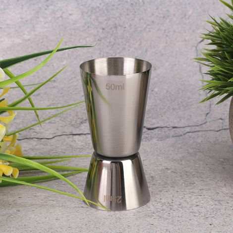 Weinmessbecher aus Edelstahl 304, Doppel-Cocktail-Jigger für die Bar (50/25 ml) (1/5)