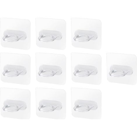 Lot de 10 barres de suspension auto adhésives transparentes (1/5)