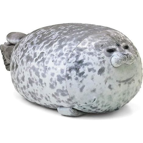 Weiches Robbenkissen, niedliche Plüschrobbe aus Baumwolle, kuscheliges Tischkissen, beige, 30 cm (1/3)