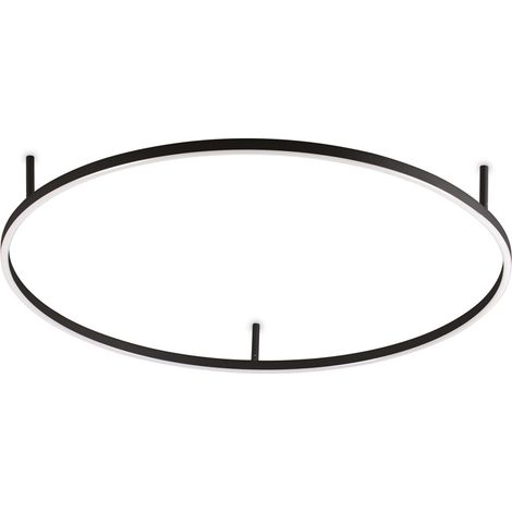 Plafoniera Moderna Oracle Alluminio-Materie Plastiche Nero Led 55W 3000K (1/3)