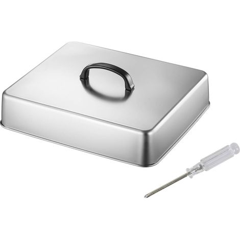 Couvercle rectangulaire Multifonction pour Plaque Cuisson, Accessoire pour grillades et teppanyaki, 30.5 Cm X 24.5 Cm X (1/5)