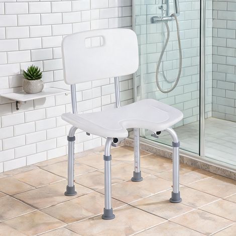 Chaise de douche en aluminium réglable sur 8 niveaux bianco (1/5)