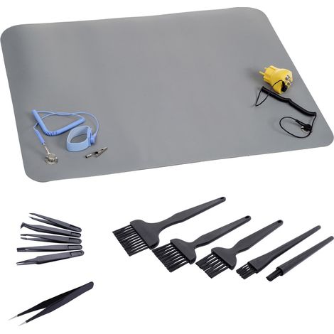 Quadrios ESD-Tischmatten-Set Grau (L x B) 600 mm x 400 mm (1/5)