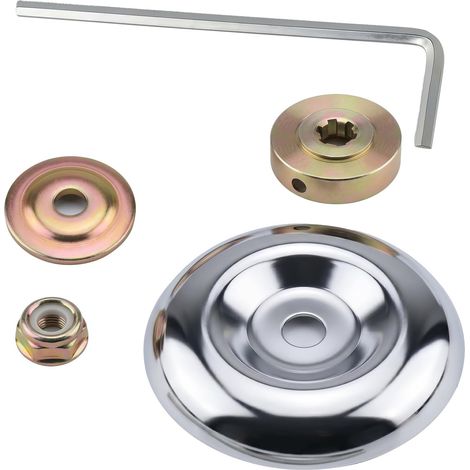 Kopfmuttern-Set für Freischneider – 5-teilig – Robustes Metall – Stabile Klingenbefestigung – Gartenpflege – M10 Linksgewinde (1/5)