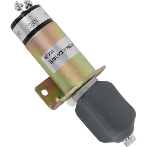 Électrovanne d'arrêt 2 voies en acier inoxydable, coupe-circuit moteur 12V DC pour moteur Kubota DF 750 (1/5)