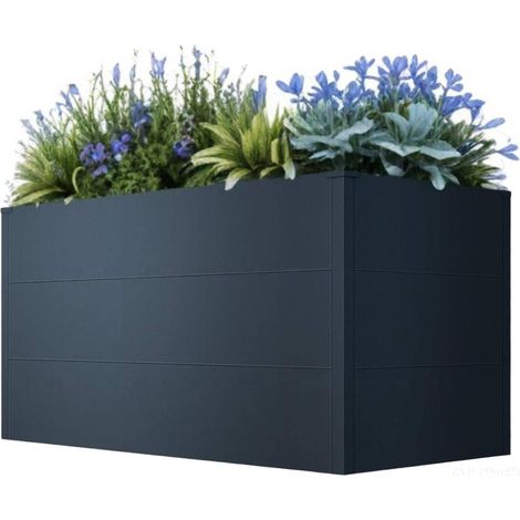 Bc-elec - SHWRB003 Hochbeet aus pulverbeschichtetem verzinktem Stahl, 150 x 75 x 77 cm � Anthrazit