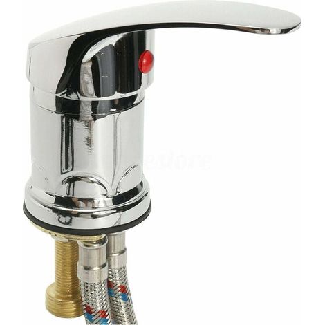 Robinet Bol Shampooing - Laiton Massif - Mélangeur Chaud Froid - Pour Salon Coiffure Maison Spa - Installation Rapide Sans Plombier - 1 Pièce