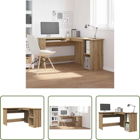 Holzschreibtisch - Eckschreibtisch Artisan-Eiche 120x140x75 cm Holzwerkstoff (1/5)