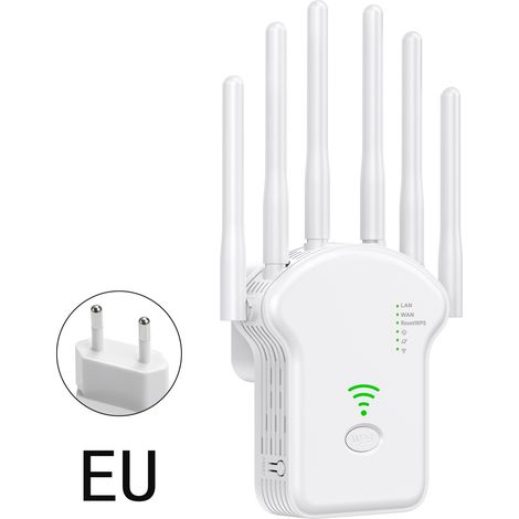 Répéteur WiFi 6 Antennes, Amplificateur Signal WiFi 300 Mbps, 3 Modes Répéteur/Routeur/AP, Port Ethernet, Installation Simple pour Maison (1/5)