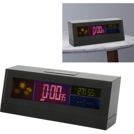 Elektronische Wetteruhr, ewiger Kalender, Innenthermometer und Hygrometer (1/5)