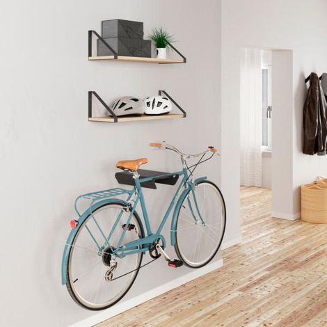 Support Vélo Mural Acier Rei Fixation Murale Robuste En Acier Noir Mat - Rei (1/4)
