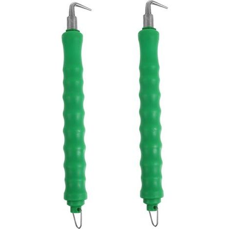 Lot De 2 Semi-automatiques Pour Armatures Outil De Fixation De Fil Pour La Construction D'armatures Poignée Verte Facile À Utiliser 26cm (1/5)
