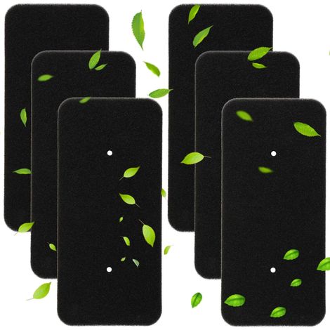 Lot de 6 filtres pour sèche-linge, filtre éponge pour sèche-linge, filtre éponge, filtre pour sèche-linge Hoover Candy 40006731, filtre échangeur 275 x 125 x 10 mm (1/5)