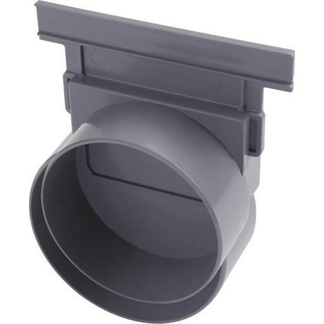 Nicoll – Fonds/naissance d'extrémité ou latéral Ø100 gris – PVC pour caniveaux CONNECTO CAN177/CAN10BC/CAN10CF – S'emboîte à chaque extrémité