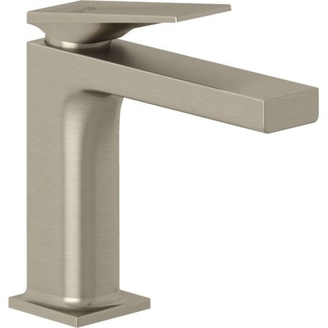 KLUDI-DECUS Monomando de lavabo 110 - con desagüe Push-Open Stainless Brushed, 54288N575 (1/2)