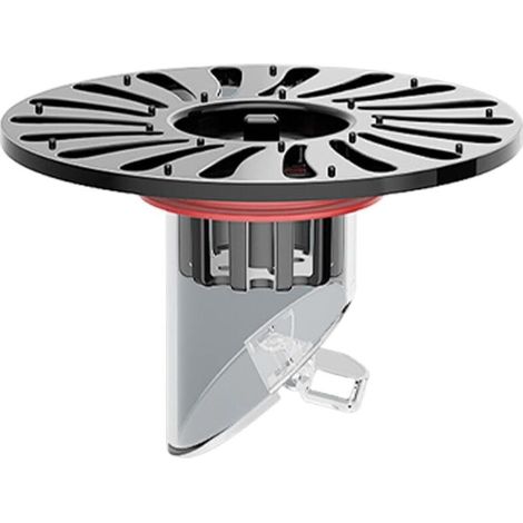 Scarico per pavimento doccia domestico, valvola di scarico antiodore, materiale in acciaio inox e ABS, anti-riflusso, 7,2 x 5 x 3 cm, grigio-rosso (1/4)