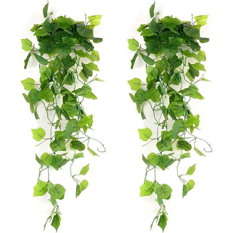 Plante Artificielle Tombante de Vigne, Fausse à Suspendre, Décoration Verte pour Interieur Exterieur Maison Jardin Bureau Mariage (1/5)