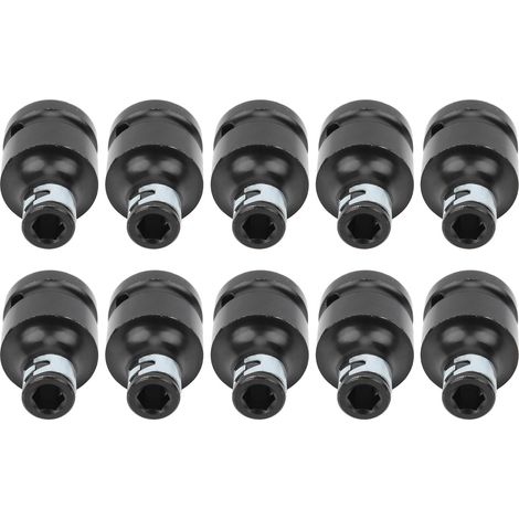 Lot de 10 adaptateurs pour douille carrée 1/2 po vers douille hexagonale 1/4 po (1/5)