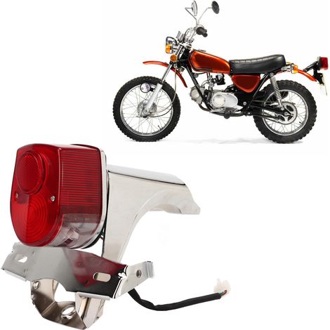 Rückleuchte mit verchromter Kennzeichenhalterung, kompatibel mit HONDA DAX ST50 ST70 CT50 CT70 (1/5)