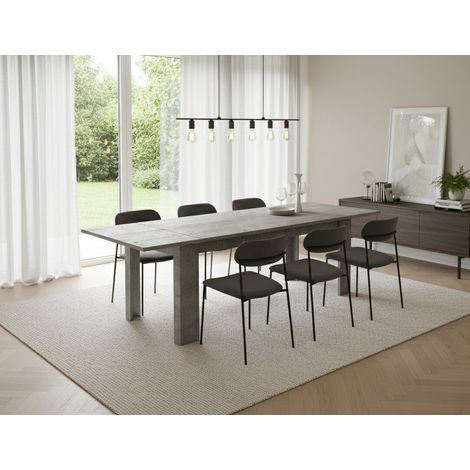 Tavolo Allungabile - Allungabile 10 Posti, Grigio, -, 190x90x75h cm Ibarra