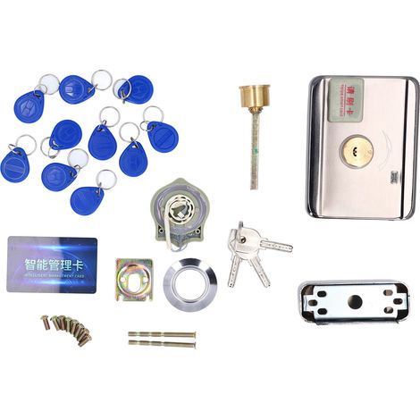 Serratura elettronica a catenaccio, antifurto, a batteria, ad alta sicurezza, in acciaio inossidabile, con accesso senza chiave per la casa.