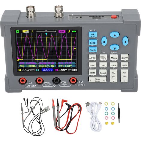 2-Kanal-Digitalmultimeter, 120 MHz Bandbreite, 250 MS/s Abtastrate, 500 MHz äquivalente Abtastrate, 2500 mAh Kapazität (1/5)