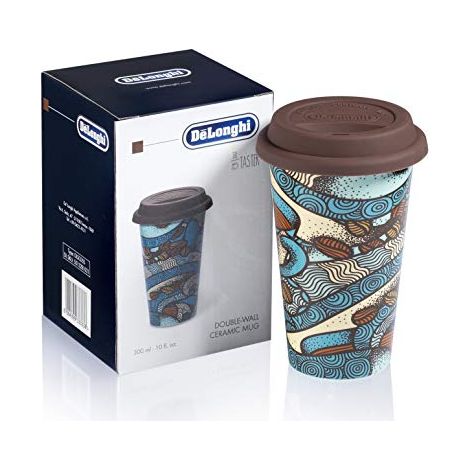 Delonghi tazza Taster ceramica termica doppia parete 300ml coperchio silicone (1/4)
