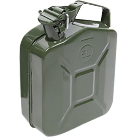 5L/10L Bidon d'essence US standard métal robuste, réservoir de carburant portable de secours, jerricane à essence pour voitures et camions (1/5)