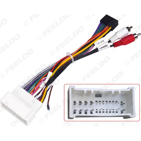 Applicable to Hyundai Elantra/Santa Fe 2004-2007 models: Rear wiring harness for upgrading the Palm 16P Android navigation system (1/5)