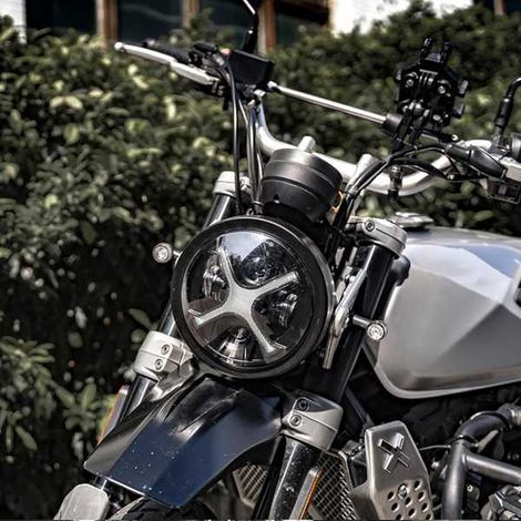 1 color: Black Material: Metal 5.75-inch headlight housing with bracket headlight cover with... (1/5)