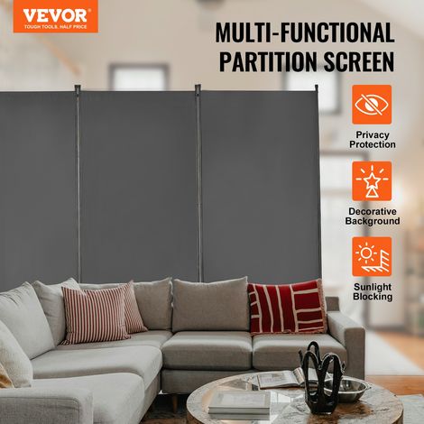 Paravent Multifonctionnel à 3 Panneaux, Cloison de Séparation Autoportant 260x184 cm, Séparateur de Pièces Intérieur, Brise-vue pou… (1/5)