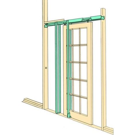 Monster Shop – Châssis de porte coulissante escamotable – Pour porte 2,5 à 4,5 cm d'épaisseur – Capacité 90 kg – Hauteur 203 cm – Largeur 78 cm
