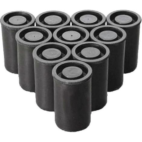 100 boîtes de rangement vides en plastique pour pellicule photo, accessoires, perles, pièces de monnaie, pilules, noir (1/5)