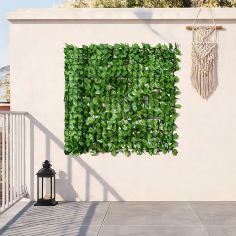 Haie artificielle verte 300 x 100 cm en PE pour balcon (1/5)