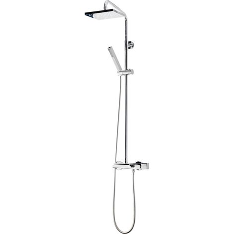 PRESTO 57050200 Columna Ducha Mezcladora Alia Rociador Cuadrado 200 mm y Flexo PVC - ref: 57050200