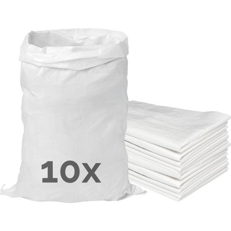 Garronda sacchi in polipropilene tessuti 85×50 cm – set 10 pezzi – capacità 25 kg – sacchi macerie, sabbia, foglie, giardino e cantiere – resistenti, riutilizzabili GD-0161 (1/5)