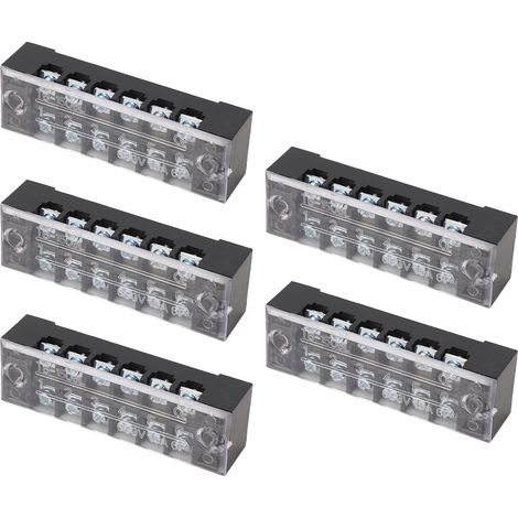 jeux de borniers à vis M3 à 6 positions avec barrettes de connexion courtes, 15 A, 600 V (1/5)