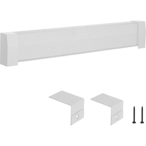 Cache pour Plinthe Chauffante, Série Premium, Couvercle pour Chauffage Électrique Standard, 1,22 m, Ventilation et Chaleur Efficaces, Cache de Remplacement Acier pour Chambre à Coucher, Blanc (1/5)