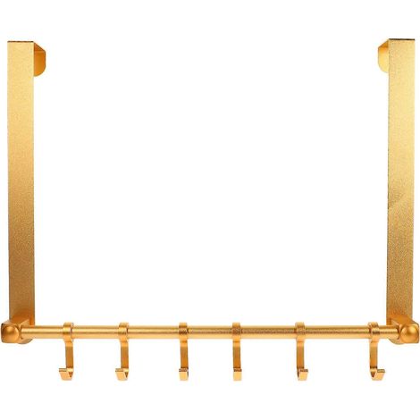 1 crochet de porte domestique sans perçage, installation facile, porte-manteau-42.5X33X4.5CM-Golden (1/4)