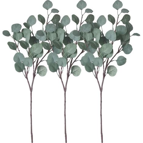 Guirlande D Eucalyptus Artificielle - Feuilles Rondes Argentées - Décoration Intérieure Mariage Fête - 1 Pièce (1/5)