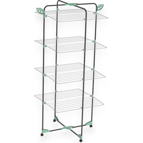 Tendedero de baño con ruedas 68x68xH112 cm