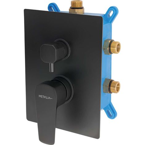 Novaservis Metalia 58 - Miscelatore da incasso, per 3 apparecchi, con corpo, nero BOX58051RX,5 (1/2)