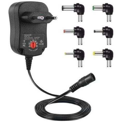 12W Adaptateur Alimentation Universelle 3V 4,5V 5V 6V 7,5V 9V et 12V, Chargeur Secteur Transformateur DC 220V pour VTech Kidimagic Starlight Kidi LightShow Party Sorio 1 2 3S 3 MobiGo Genius (1/5)