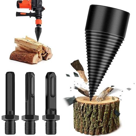 Fendeuse de bûches 32 mm - Foret hélicoïdal électrique - Conique - 1 pièce - Pour le travail du bois