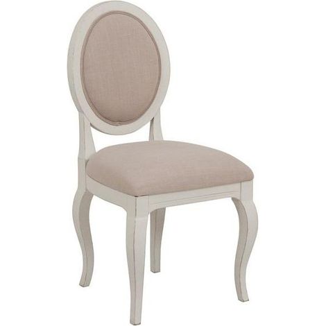 Lot de 2 chaises médaillon - Bois - Blanc - Interior's (1/5)