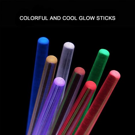 Lot de 10 baguettes LED violettes réutilisables, lavables et démontables pour concerts 2021, bâtons lumineux fluorescents cadeaux créatifs (1/5)