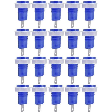 20 Stück Bananenstecker-Anschlussklemmen-Adapter aus Messing, sichere Schweißausführung, Erdungsanschluss 4 mm 402 1 kV 32AB