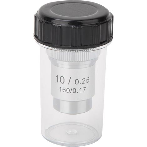 Objectif Achromatique 10X en Acier Complet pour Microscopes Universels Biologiques (1/5)